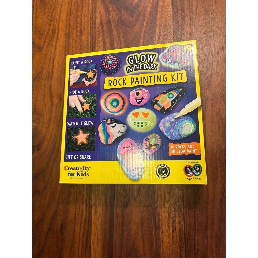 Creativity for Kids Glow in the Dark Rock Painting Kit DIY Art Activities NWOT - Picture 1 of 3